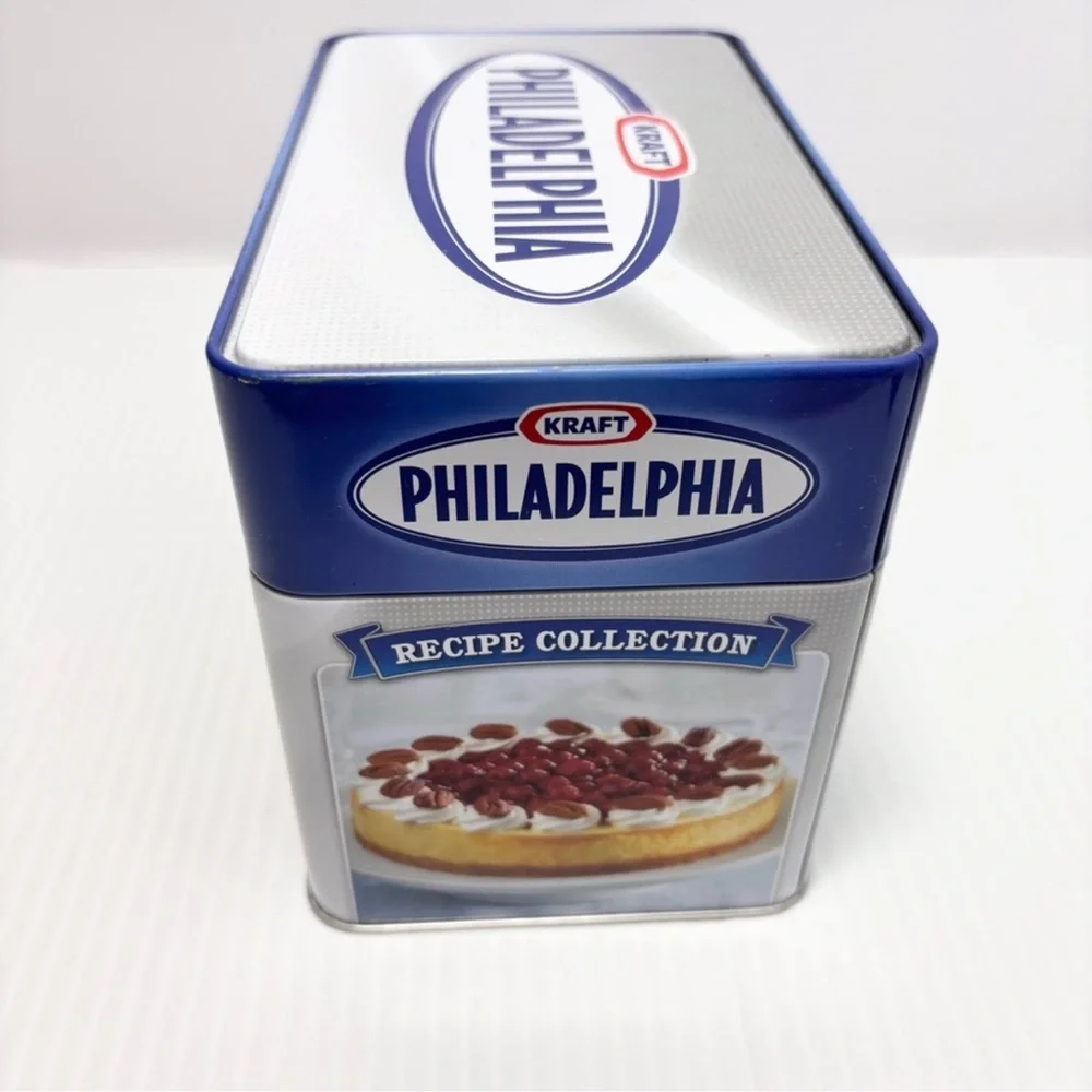 Vintage‎ Collectible Philadelphia Cream Cheese Tin with Recipe Card Collection